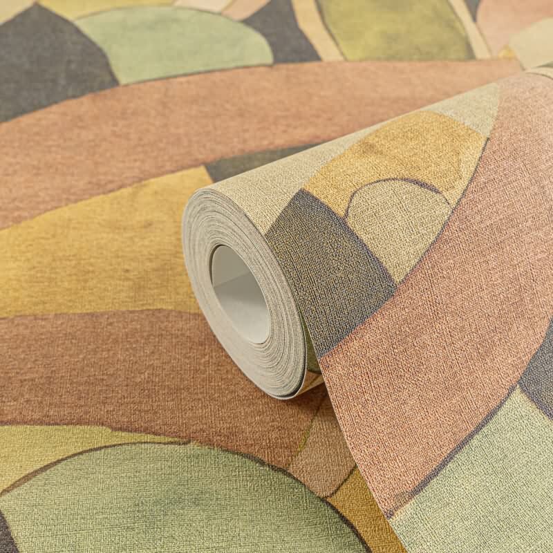 Abstrakte livingwalls Vliestapete in warmen Erdtönen - stilvolles Design für gemütliche Räume (782143)