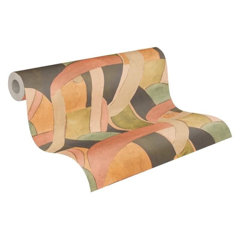 Abstrakte livingwalls Vliestapete in warmen Erdtönen - stilvolles Design für gemütliche Räume (782143)