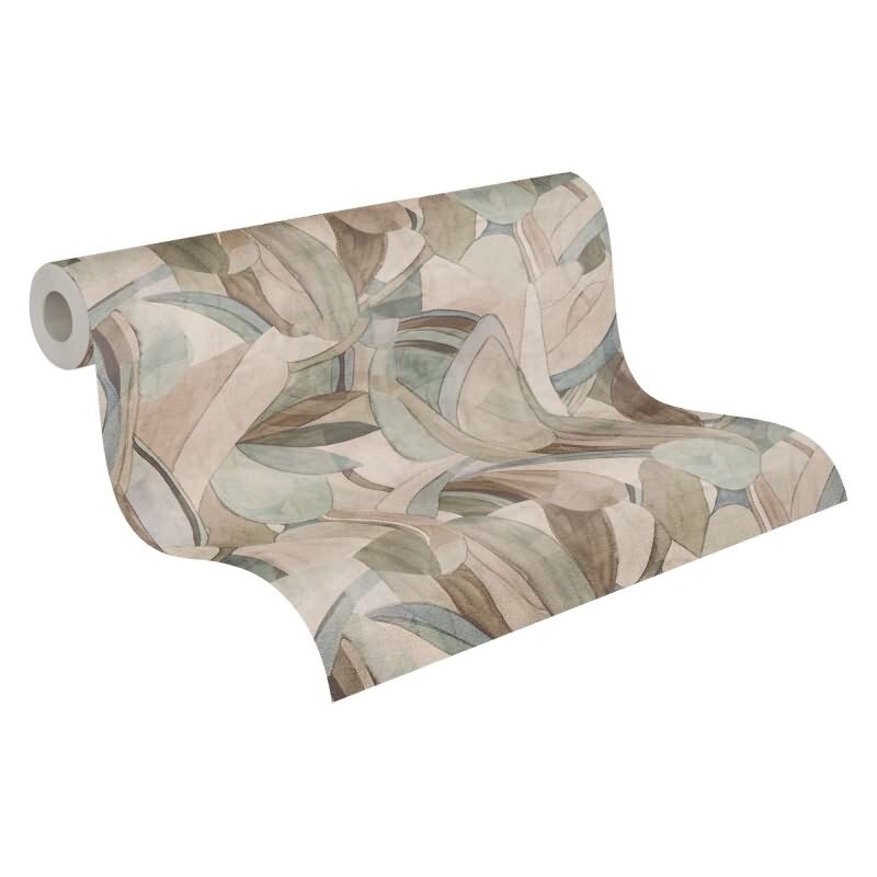 Abstrakte livingwalls Vliestapete in Naturfarben - dezentes Design für moderne Räume (782151)