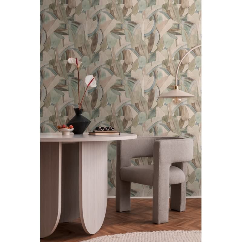 Abstrakte livingwalls Vliestapete in Naturfarben - dezentes Design für moderne Räume (782151)