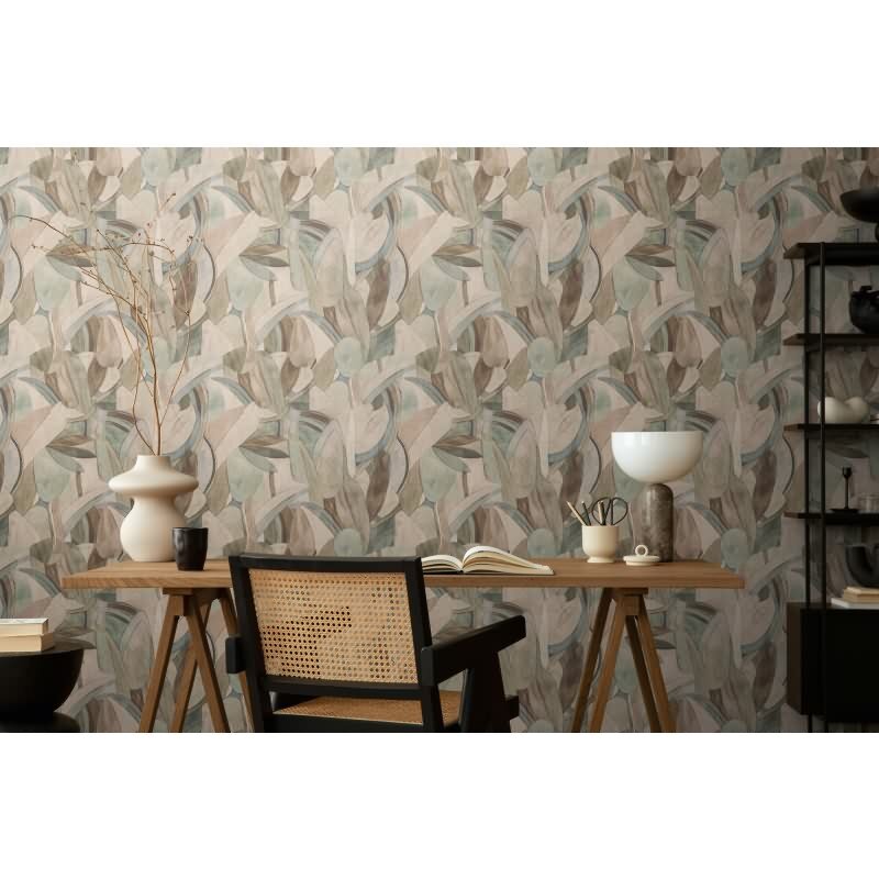 Abstrakte livingwalls Vliestapete in Naturfarben - dezentes Design für moderne Räume (782151)