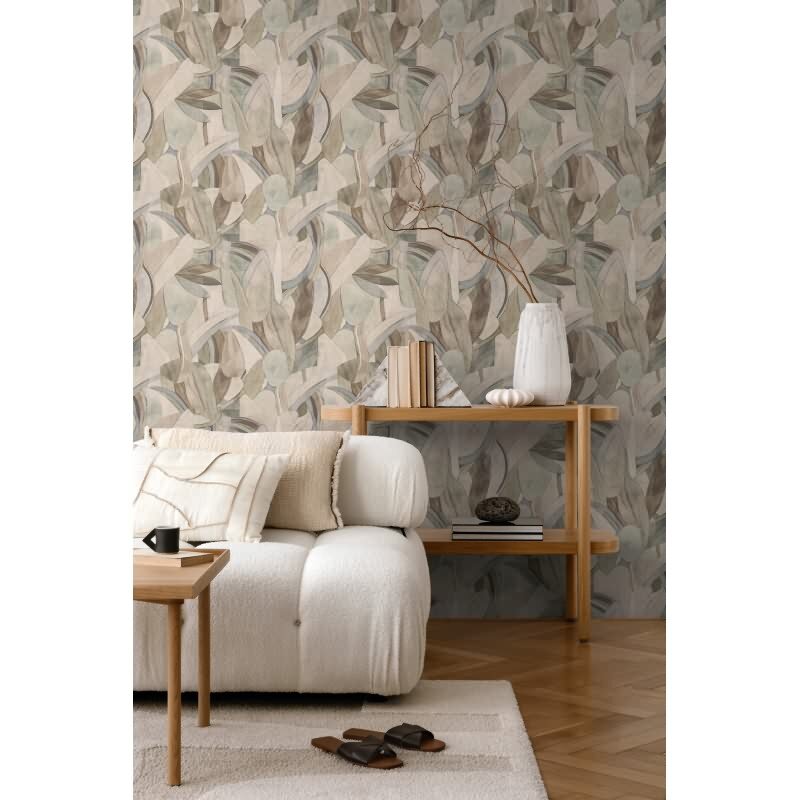 Abstrakte livingwalls Vliestapete in Naturfarben - dezentes Design für moderne Räume (782151)