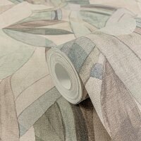 Abstrakte livingwalls Vliestapete in Naturfarben -...