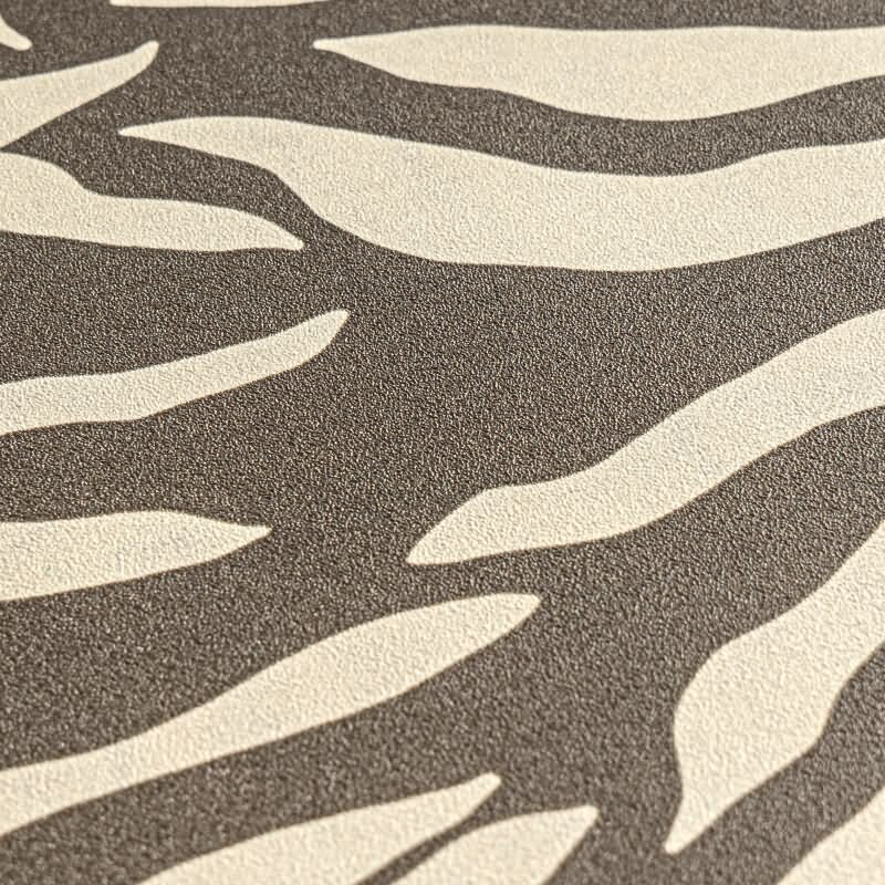 Zebramuster-Tapete in Braun - Natur trifft auf Design livingwalls (782172)