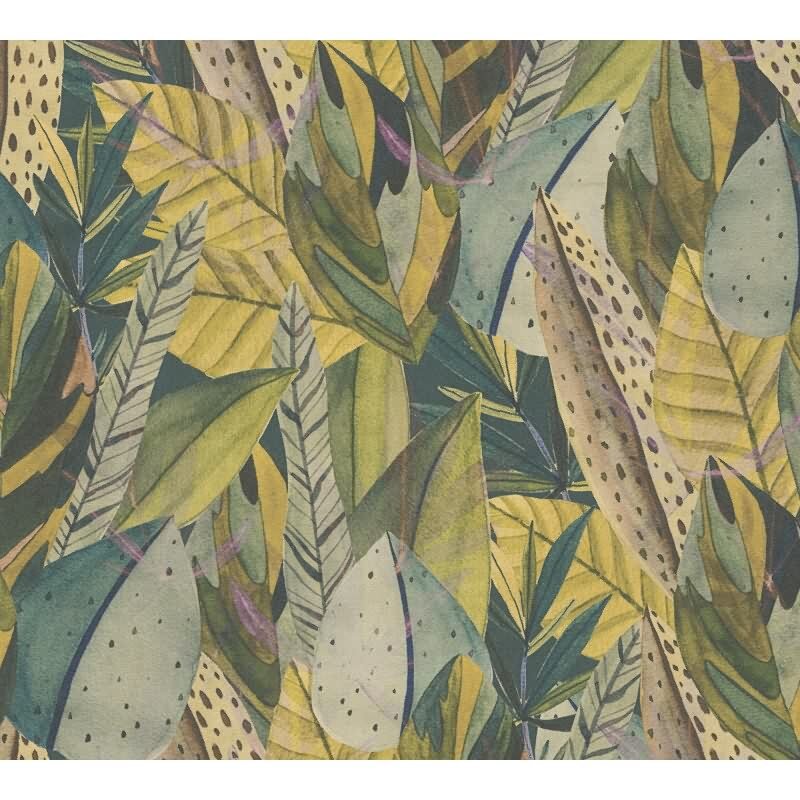 Tropenwald-Tapete mit grafischem Blättermuster livingwalls (782201)