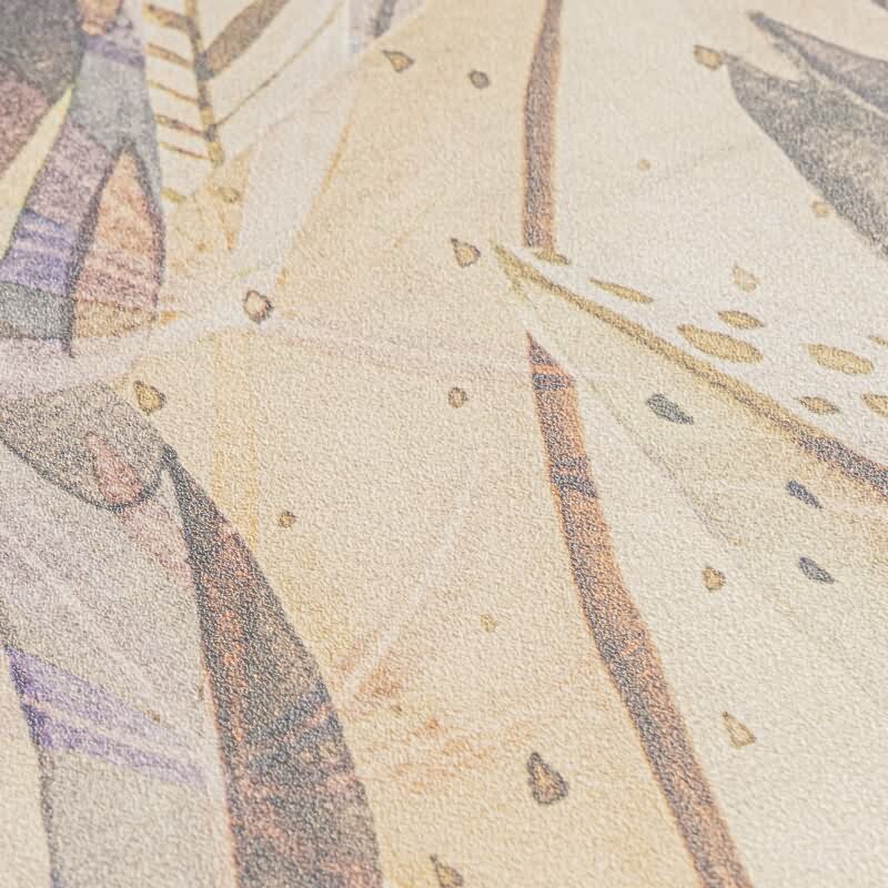 Botanische Tapete in soften Naturtönen livingwalls (782202)