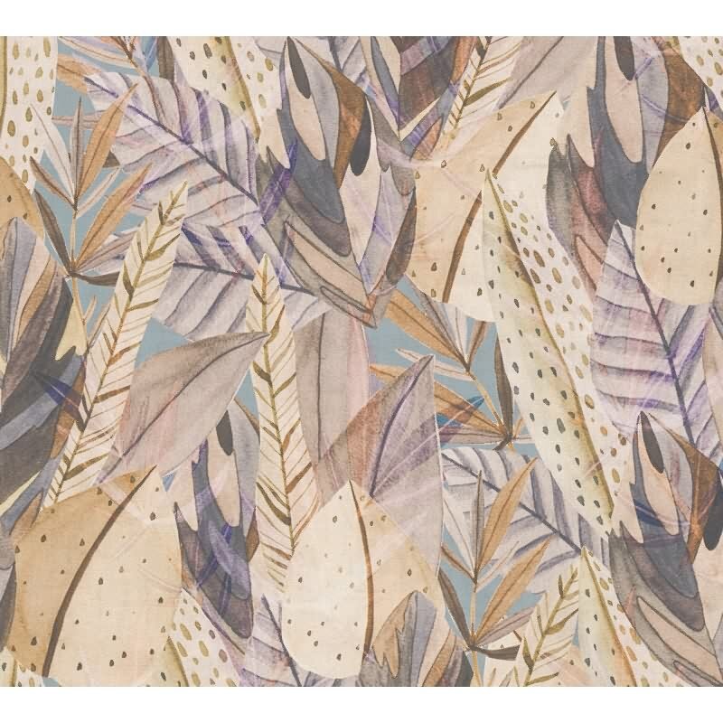 Botanische Tapete in soften Naturtönen livingwalls (782202)