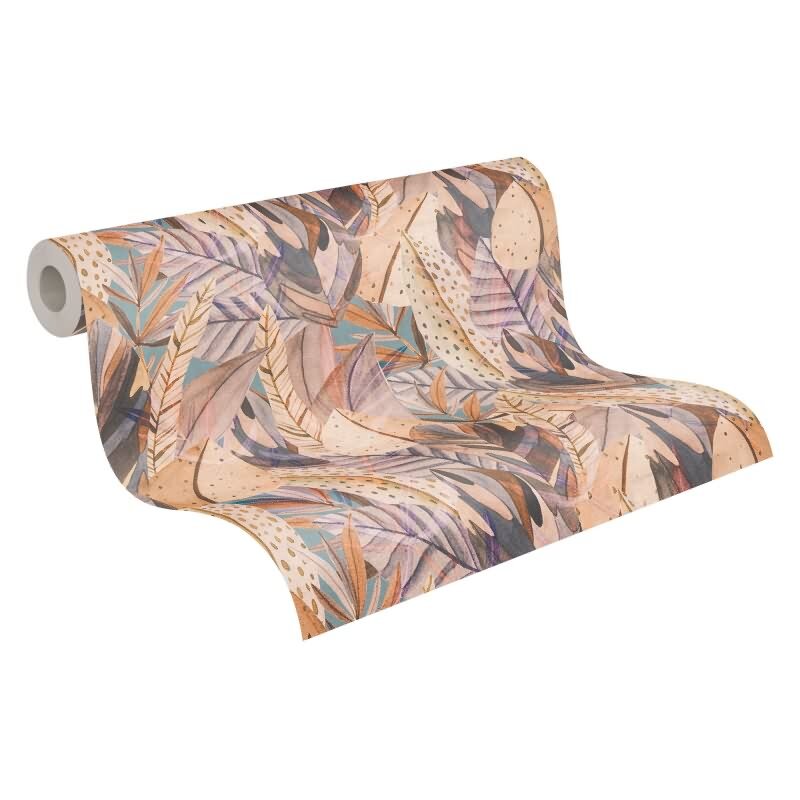 Botanische Tapete in soften Naturtönen livingwalls (782202)