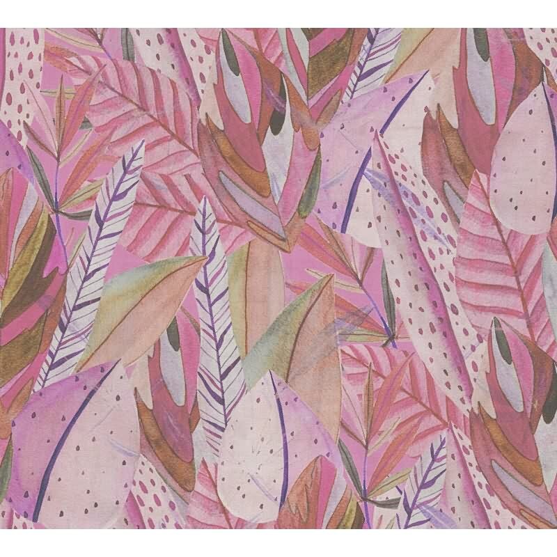 Tropische Blättertapete in kräftigem Pink livingwalls (782203)