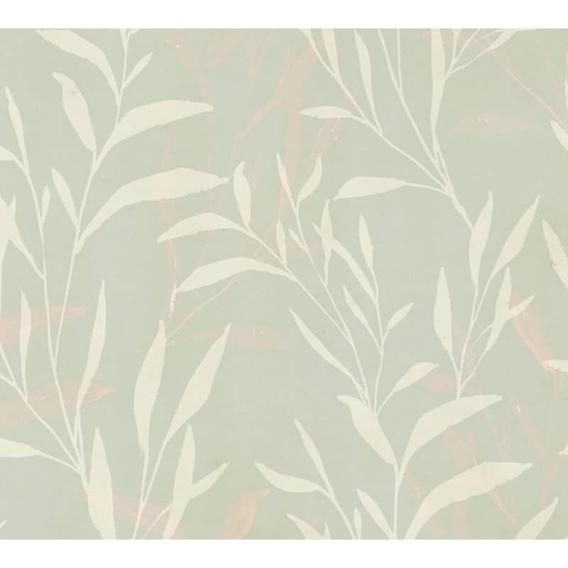 Zweige-Tapete Salbeigrün Rosa - Zarte Pflanzenmotive - livingwalls Vliestapete modern (782221)