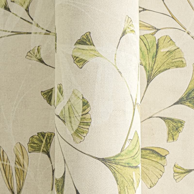 Ginkgo-Tapete Naturfarben Beige - Filigranes Blättermuster - livingwalls Vliestapete botanisch (782233)