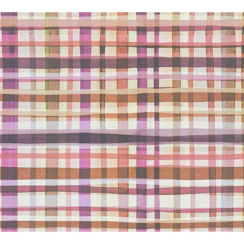 Karo-Tapete Rosa Orange - Buntes Karomuster modern - livingwalls Vliestapete verspielt (782241)