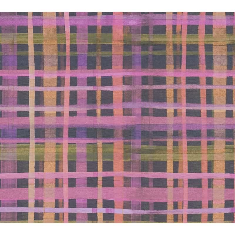 Karo-Tapete Lila Pink Orange - Modernes Karomuster - livingwalls Vliestapete bunt & kräftig (782242)