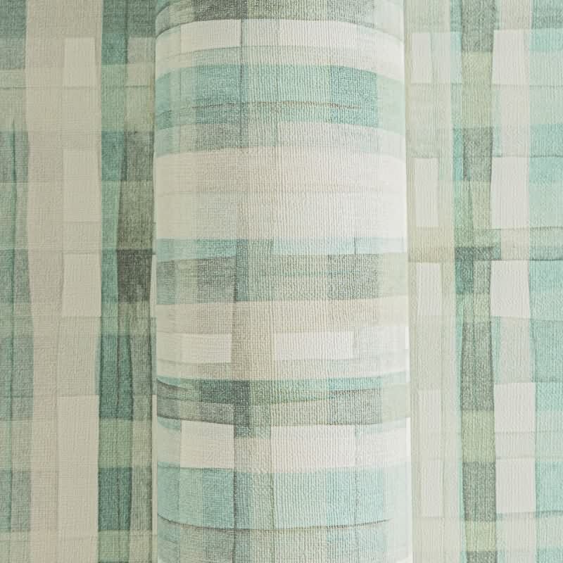 Karo-Tapete Mintgrün Weiß - Helles Karomuster modern - livingwalls Vliestapete luftig & leicht (782243)