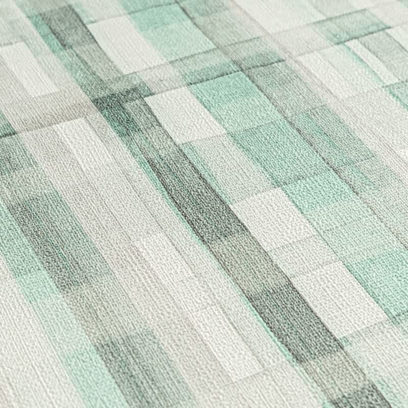 Karo-Tapete Mintgrün Weiß - Helles Karomuster modern - livingwalls Vliestapete luftig & leicht (782243)