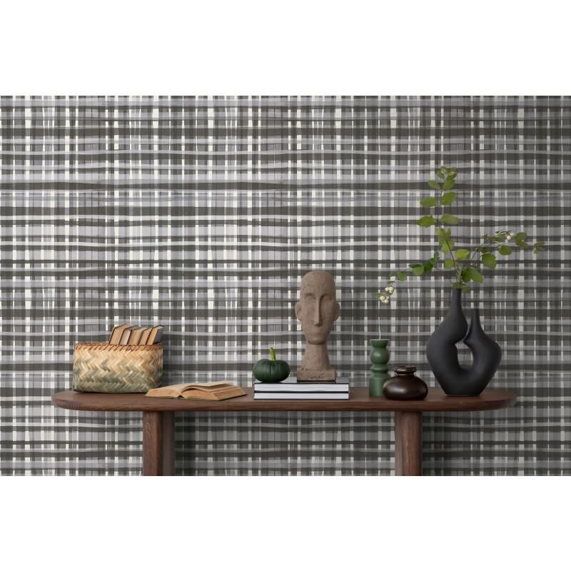 Karo-Tapete Schwarz Grau Weiß - Klassisches Karomuster - livingwalls Vliestapete modern (782244)