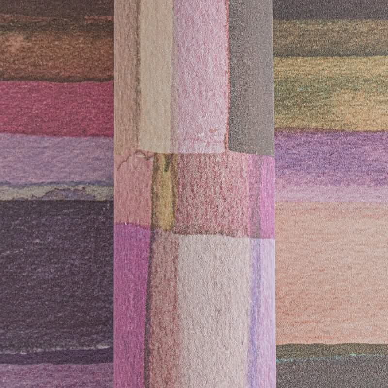Aquarell-Tapete Rosa Violett Bunt - Künstlerische Kacheloptik - livingwalls Vliestapete modern (782251)