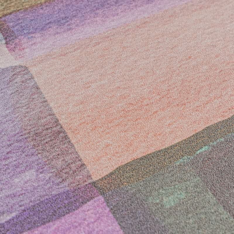 Aquarell-Tapete Rosa Violett Bunt - Künstlerische Kacheloptik - livingwalls Vliestapete modern (782251)