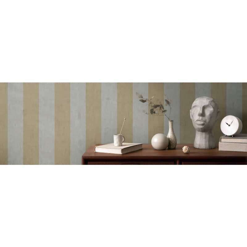 Streifen-Tapete Beige Grau - Klassische Blockstreifen - livingwalls Vliestapete dezent & modern (782262)