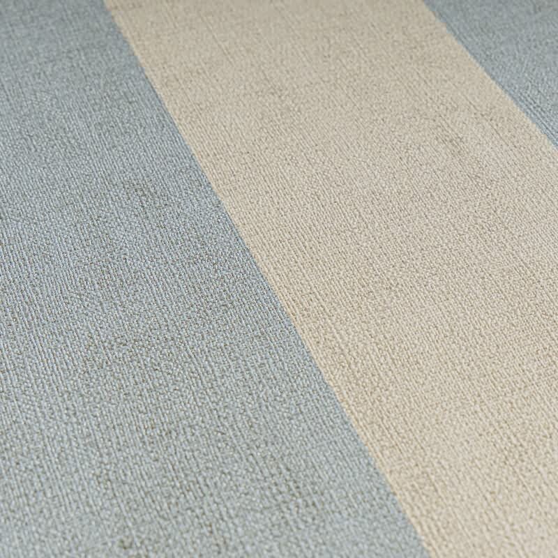 Streifen-Tapete Hellblau Beige - Klassische Blockstreifen - livingwalls Vliestapete maritim (782263)