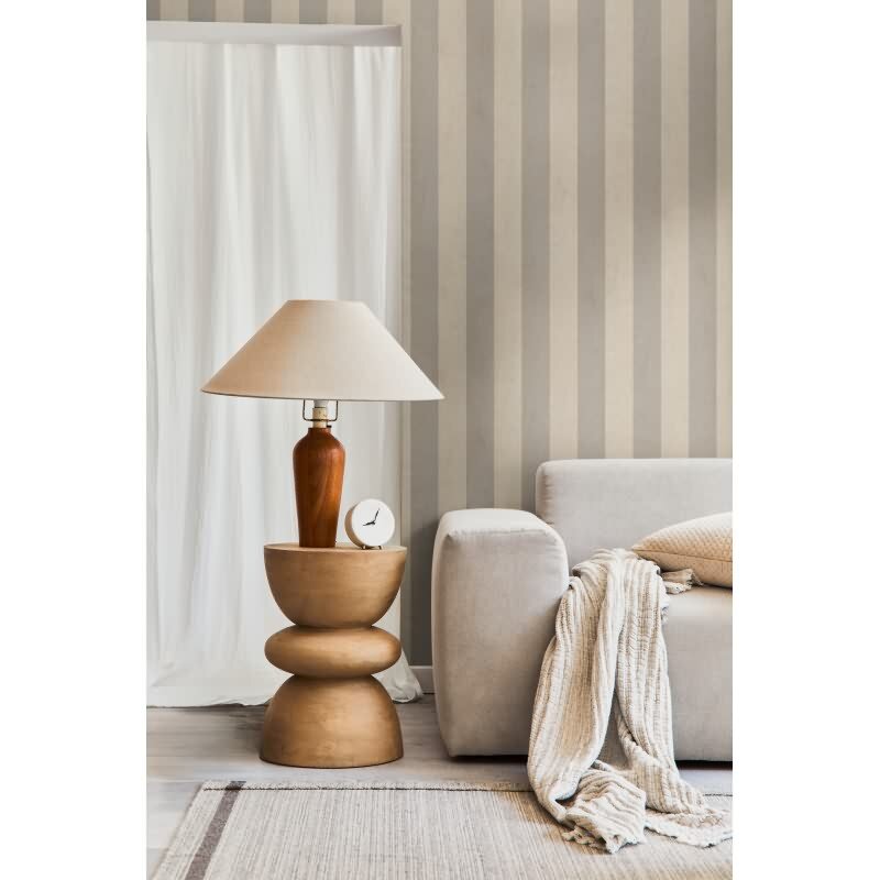 Streifen-Tapete Beige Taupe - Dezente Blockstreifen - livingwalls Vliestapete klassisch modern (782264)