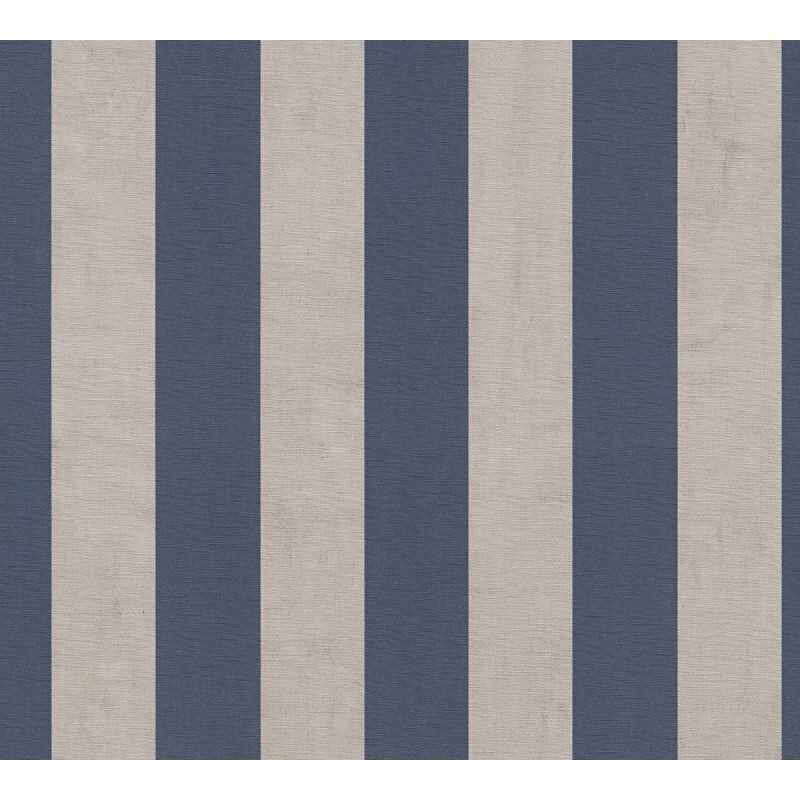 Streifen-Tapete Dunkelblau Beige - Klassisches Streifenmuster - livingwalls Vliestapete maritim (782265)