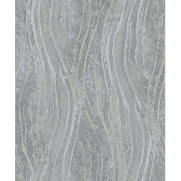 Vliestapete Beton, Wellen Grafisch Modern in Grau Novamur (82494)