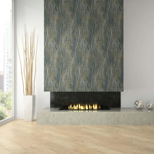 Vliestapete Beton, Wellen Grafisch Modern in Grau Novamur (82496)