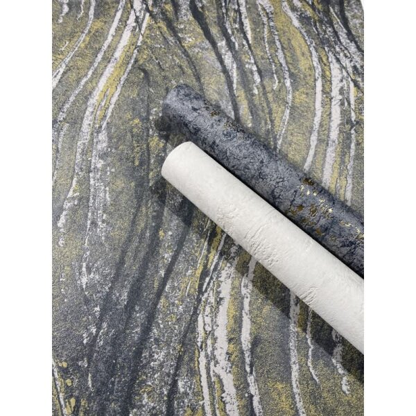 Vliestapete Beton, Wellen Grafisch Modern in Grau Novamur (82496)