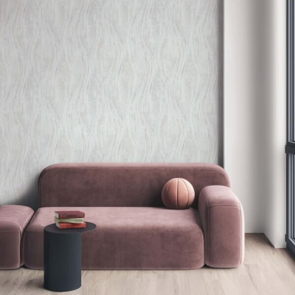 Vliestapete Beton, Wellen Grafisch Modern in Weiß Novamur (82497)