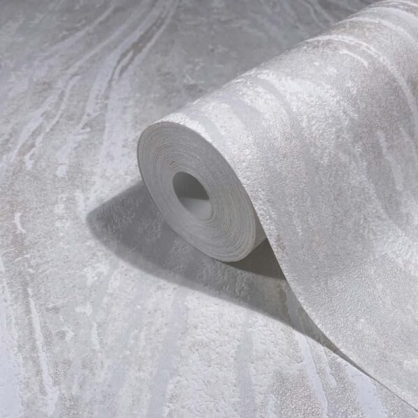 Vliestapete Beton, Wellen Grafisch Modern in Weiß Novamur (82497)