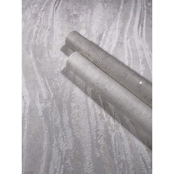 Vliestapete Beton, Wellen Grafisch Modern in Weiß Novamur (82497)