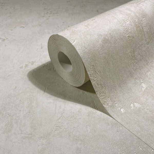 Vliestapete Beton, Uni Putzoptik Uni in Beige Novamur (82498)