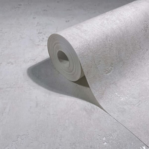 Vliestapete Beton, Uni Putzoptik Uni in Weiß Novamur (82499)