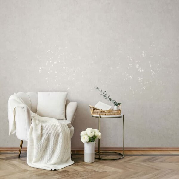 Vliestapete Beton, Uni Putzoptik Uni in Weiß Novamur (82499)