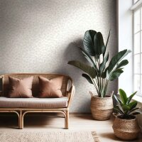 Vliestapete Bl&auml;tter, Beton Floral Natur Novamur (82501)