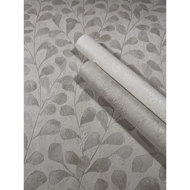 Vliestapete Blätter, Beton Floral Natur Novamur (82502)