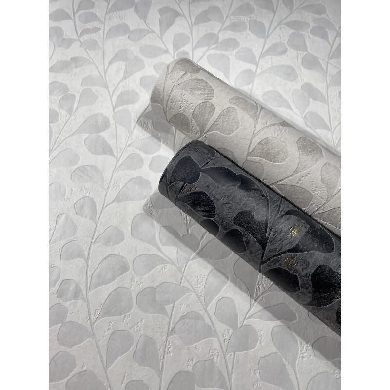 Vliestapete Blätter, Beton Floral Natur Novamur (82502)