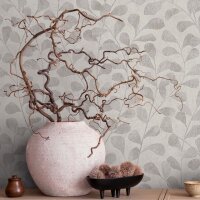 Vliestapete Bl&auml;tter, Beton Floral Natur Novamur (82502)