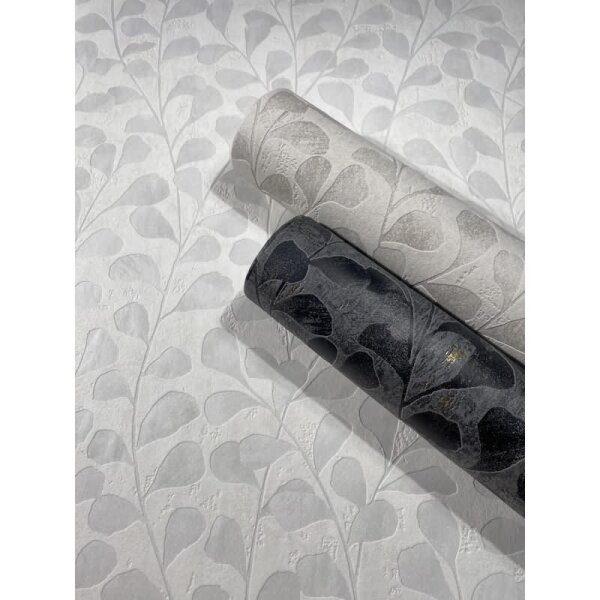 Vliestapete Blätter, Beton Floral Natur Novamur (82503)