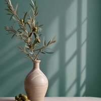 Vliestapete Uni, Struktur Uni Modern matt in Gr&uuml;n...