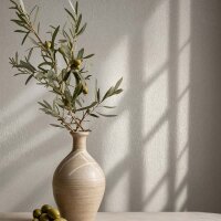 Vliestapete Uni, Textil Uni Klassisch in Beige Novamur...