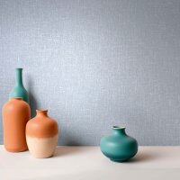 Vliestapete Uni, Textil Uni Modern in Blau Novamur (82542)