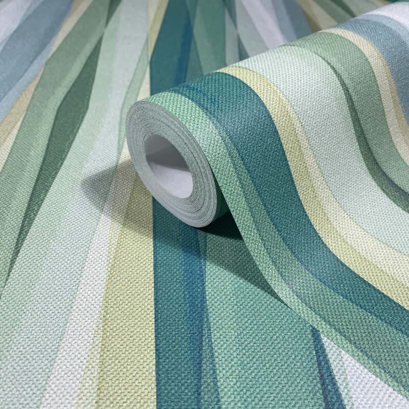 Vliestapete Streifen Streifen Modern, Kids matt in Grün Novamur (89008)