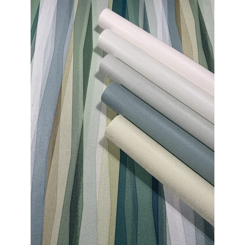 Vliestapete Streifen Streifen Modern, Kids matt in Grün Novamur (89008)