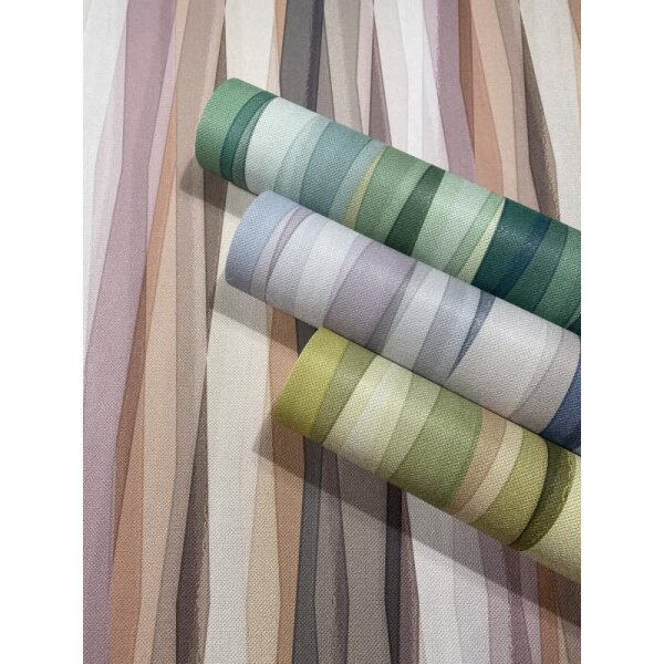 Vliestapete Streifen Streifen Modern, Kids matt in Grün Novamur (89010)
