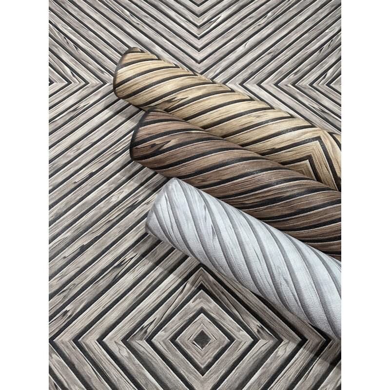 Vliestapete Holz, Geometrisch Holzoptik Geometrisch, matt in Beige Novamur (89019)
