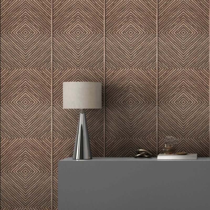 Vliestapete Holz, Geometrisch Holzoptik Geometrisch, matt in Braun Novamur (89020)