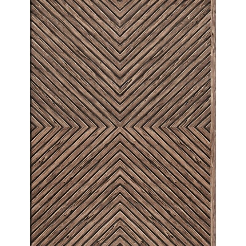 Vliestapete Holz, Geometrisch Holzoptik Geometrisch, matt in Braun Novamur (89020)