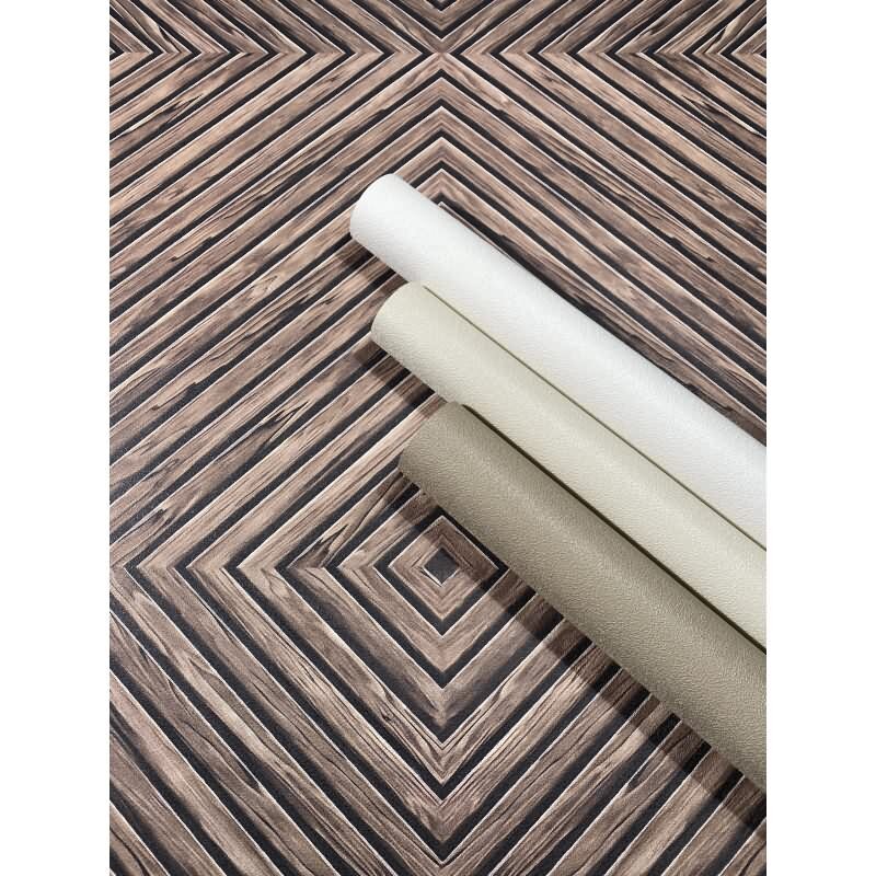 Vliestapete Holz, Geometrisch Holzoptik Geometrisch, matt in Braun Novamur (89020)